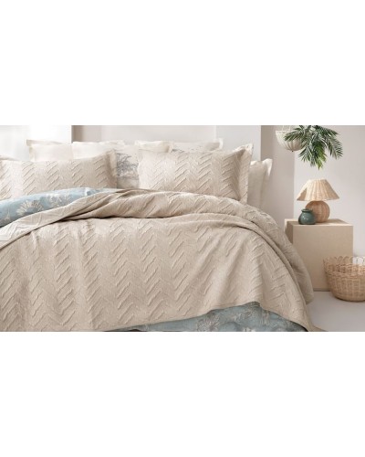 Örtük və yastıq üzü dəsti Yataş Curly, örtük 170x240 sm, yastıq üzü 50x70 sm, birnəfərlik, pambıq/poliester, bej