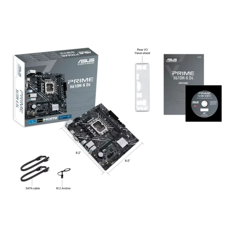 Материнская плата Asus Prime H610M-K D4 (90MB1A10-M0EAY0) Материнская плата Asus Prime H610M-K D4 (90MB1A10-M0EAY0)