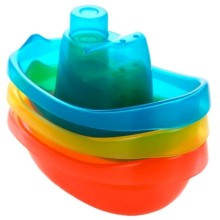 Çimmə üçün oyuncaq dəsti Playgro Gəmilər, 6 aydan, 3 əd, plastik, rəngbərəng