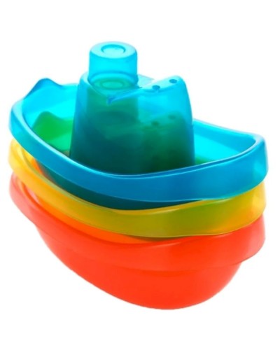 Çimmə üçün oyuncaq dəsti Playgro Gəmilər, 6 aydan, 3 əd, plastik, rəngbərəng