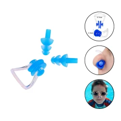 Набор для плавания беруши и зажим для носа Speedo 1537, голубой Набор для плавания беруши и зажим для носа Speedo 1537, голубой