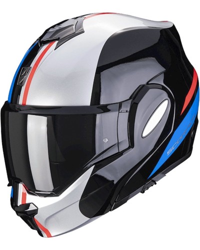 Motosiklet dəbilqəsi Scorpion EXO-Tech Evo Forza Black-Silver-Red, ölçü L, qara/boz/qırmızı