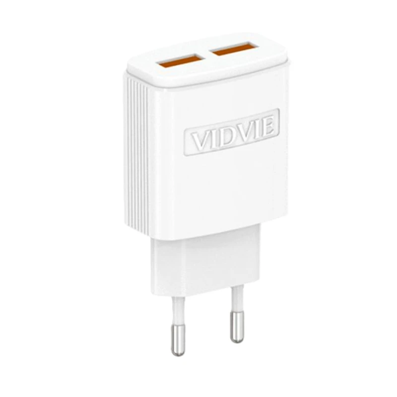 Şəbəkə enerji toplama cihazı VIDVIE PLE245 2USB 2.4A with Type-C Cable White
