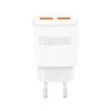 Şəbəkə enerji toplama cihazı VIDVIE PLE245 2USB 2.4A with Type-C Cable White