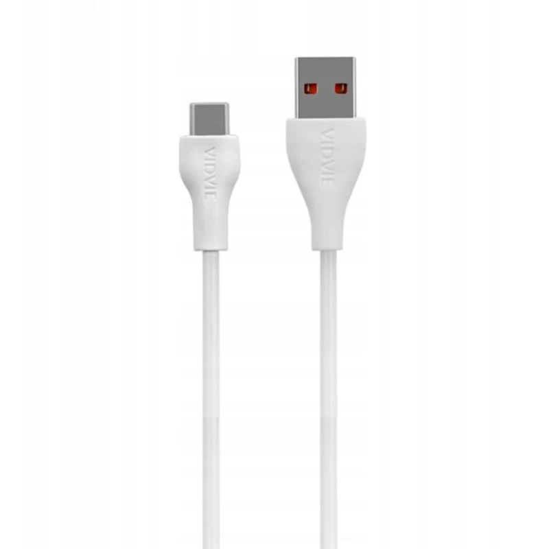 Şəbəkə enerji toplama cihazı VIDVIE PLE245 2USB 2.4A with Type-C Cable White