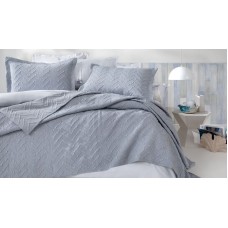 Örtük və yastıq üzü dəsti Yataş Curly, örtük 230х240 sm, yastıq üzü 50x70 sm 2 ədəd, ikinəfərlik, pambıq/poliester, göy