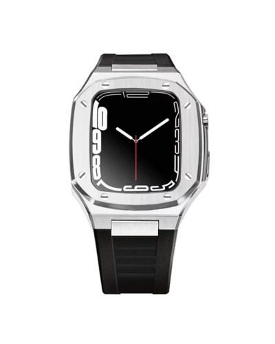 Qayış və çexol SW706 Apple Watch 44/45mm üçün Black/Silver