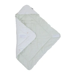 Конверт-одеяло Childhome, белый/зеленый, хлопок/полиэстер, 75х75 см Конверт-одеяло Childhome, белый/зеленый, хлопок/полиэстер, 75х75 см