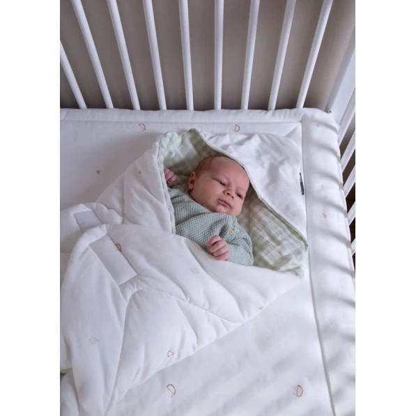 Yorğan-zərf Childhome, ağ/yaşıl, pambıq/polister, 75x75 sm Yorğan-zərf Childhome, ağ/yaşıl, pambıq/polister, 75x75 sm