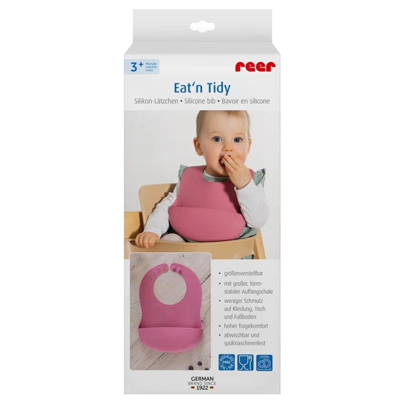 Yaxalıq Reer Eat'n Tidy 25044, silikon, çəhrayı Yaxalıq Reer Eat'n Tidy 25044, silikon, çəhrayı