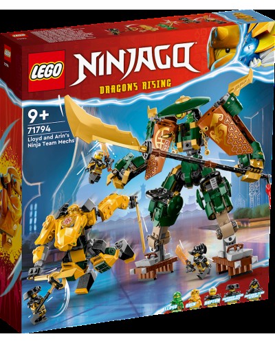 Konstruktor LEGO Ninjago Lloyd and Arin's Ninja Team Mechs 71794, 9+ yaş, 764 hissə
