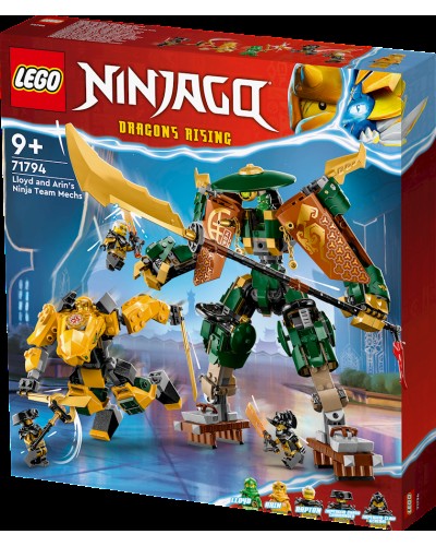 Konstruktor LEGO Ninjago Lloyd and Arin's Ninja Team Mechs 71794, 9+ yaş, 764 hissə