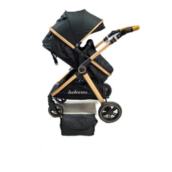 Uşaq arabası Belecoo X-1D-BLACK, qara