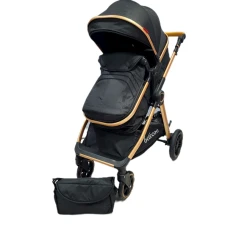 Uşaq arabası Belecoo X-1D-BLACK, qara