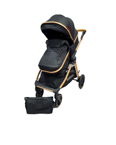 Uşaq arabası Belecoo X-1D-BLACK, qara