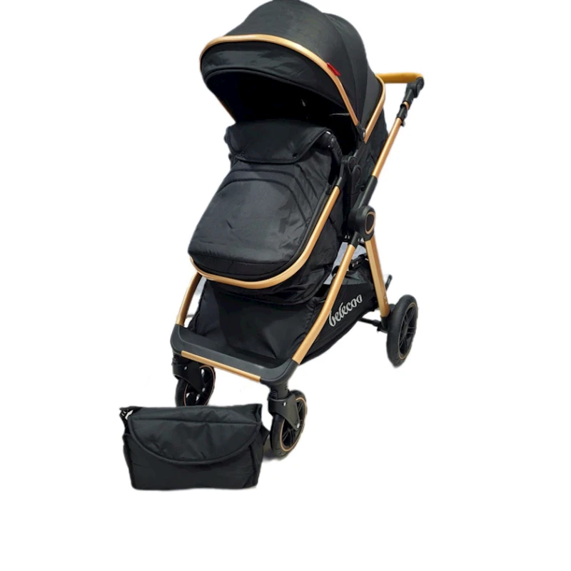 Детская коляска Belecoo X-1D-BLACK, черная