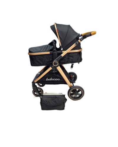 Uşaq arabası Belecoo X-1D-BLACK, qara