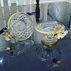 Лимонница Gallery Home GLR-052, прозрачная/золотистая, 13 см, 1 шт