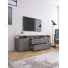 Тумба под ТВ 171x56x43 см, ЛДСП, серая/коричневая Тумба под ТВ 171x56x43 см, ЛДСП, серая/коричневая