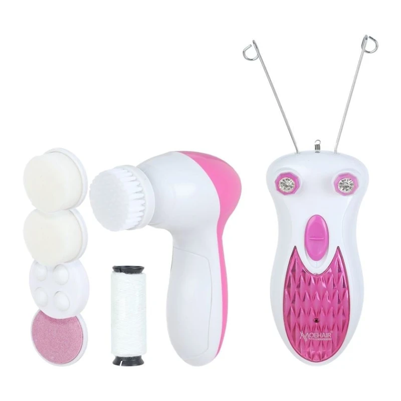 Щетка для лица Moehair MO-19 6 in 1 Pink White Щетка для лица Moehair MO-19 6 in 1 Pink White
