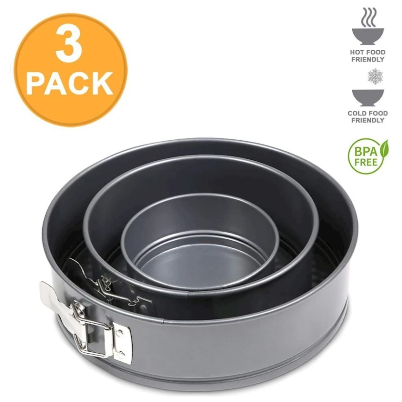 Набор форм для выпечки Microne 28/26/24 см, алюминий, с антипригарным покрытием, черный