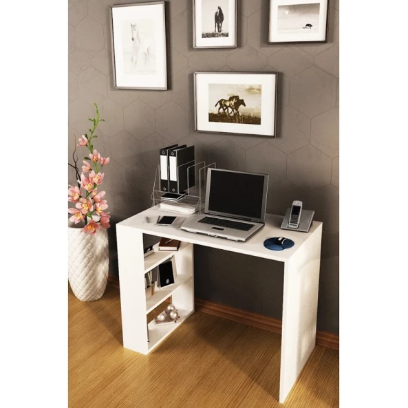 Компьютерный стол Art Mebel Art_Komp_Masası 187, белый, 75x90x50 см