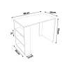 Компьютерный стол Art Mebel Art_Komp_Masası 187, белый, 75x90x50 см