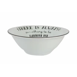 Миска Porland Be Happy 04AP020394, 18 см, фарфор, белая