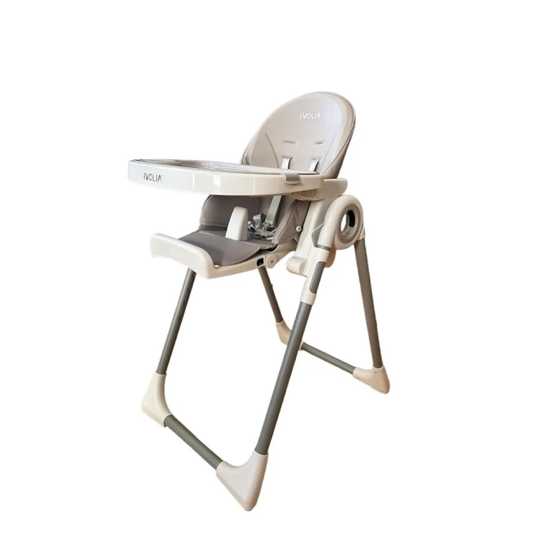 Стульчик для кормления Ivolia PRUM_Q1, 6+ мес, серый/белый Стульчик для кормления Ivolia PRUM_Q1, 6+ мес, серый/белый