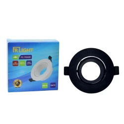 Спот рамка FR-R11-01, GU10/MR16, круглый, черный