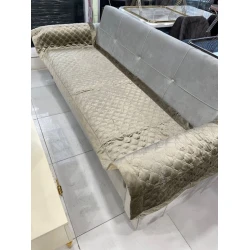 Чехол на диван MiraNova LQ-046, бархат, зеленый