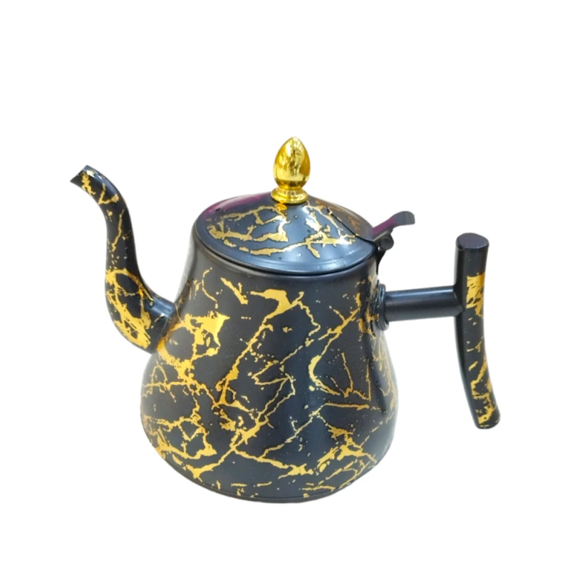 Dəmləmə çaydanı SF-14, metal, silikon tutacağı ilə, 1 l, qara