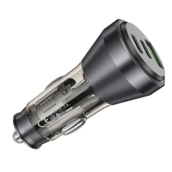 Зарядное устройство автомобильное Hoco NZ12D Transparent black Зарядное устройство автомобильное Hoco NZ12D Transparent black