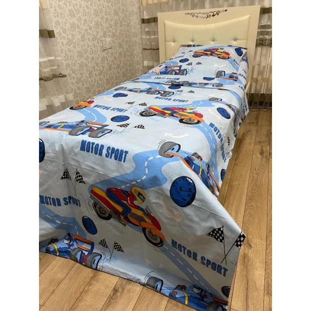 Комплект постельного белья MiraNova CTS-713, пододеяльник 160х220 см, простыня 160х220 см, наволочка 50х70 см, односпальный, разноцветный Комплект постельного белья MiraNova CTS-713, пододеяльник 160х220 см, простыня 160х220 см, наволочка 50х70 см, односпальный, разноцветный