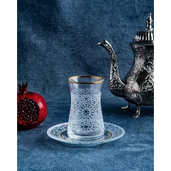 Çay dəsti Buta Glass EA00056, 6 nəfərlik, şüşə, şəffaf