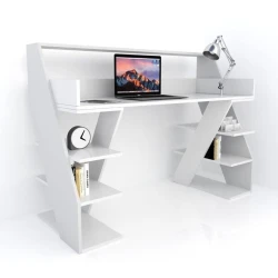 Kompüter masası Art_Komp_Masası 19, ağ, 140x60x75 sm