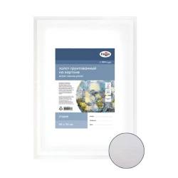 Холст на картоне Гамма Студия, 50х70 см, 280 г/м², хлопок, 1 шт, мелкое зерно, белый