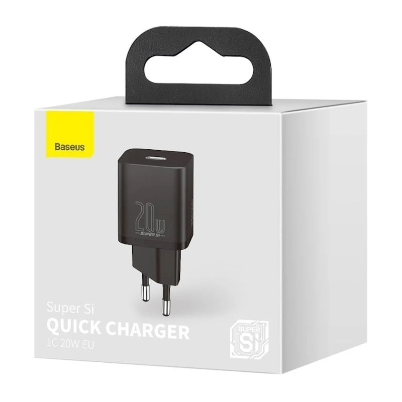 Сетевое зарядное устройство Baseus Super Si 1C Fast Wall Charger USB Type C 20W Power Delivery, Черный Сетевое зарядное устройство Baseus Super Si 1C Fast Wall Charger USB Type C 20W Power Delivery, Черный