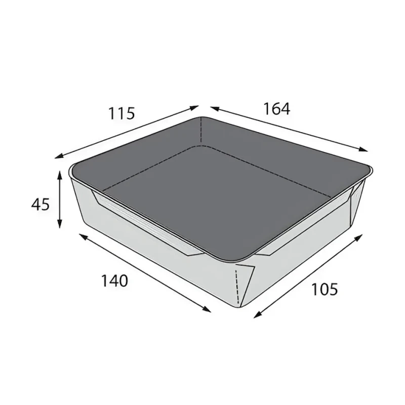 Salat üçün birdəfəlik konteynerlər Loyal-3497039481, 600 əd, qəhvəyi