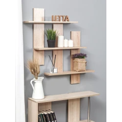 Полка Letta, бежевая, ЛДСП, 84х15х84 см Полка Letta, бежевая, ЛДСП, 84х15х84 см