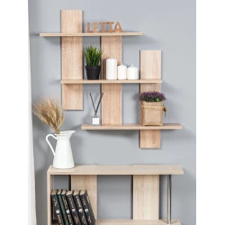 Полка Letta, бежевая, ЛДСП, 84х15х84 см