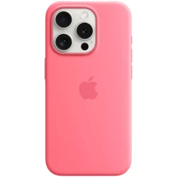 Чехол Apple A3125 Silicone Case with MagSafe для iPhone 15 Pro Pink