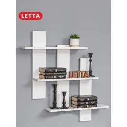 Полка Letta, белая, ЛДСП, 84х15х84 см