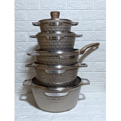 Набор кастрюль Unique SHA-00004371, коричневый, 20/24/28/32 см