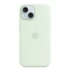 Çexol Apple A3123 Silicone Case with MagSafe iPhone 15 üçün Soft Mint