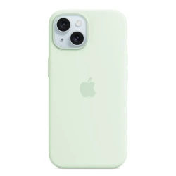 Çexol Apple A3123 Silicone Case with MagSafe iPhone 15 üçün Soft Mint