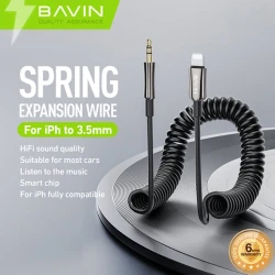 Аудиокабель Bavin AUX38 3.5mm To Lightning