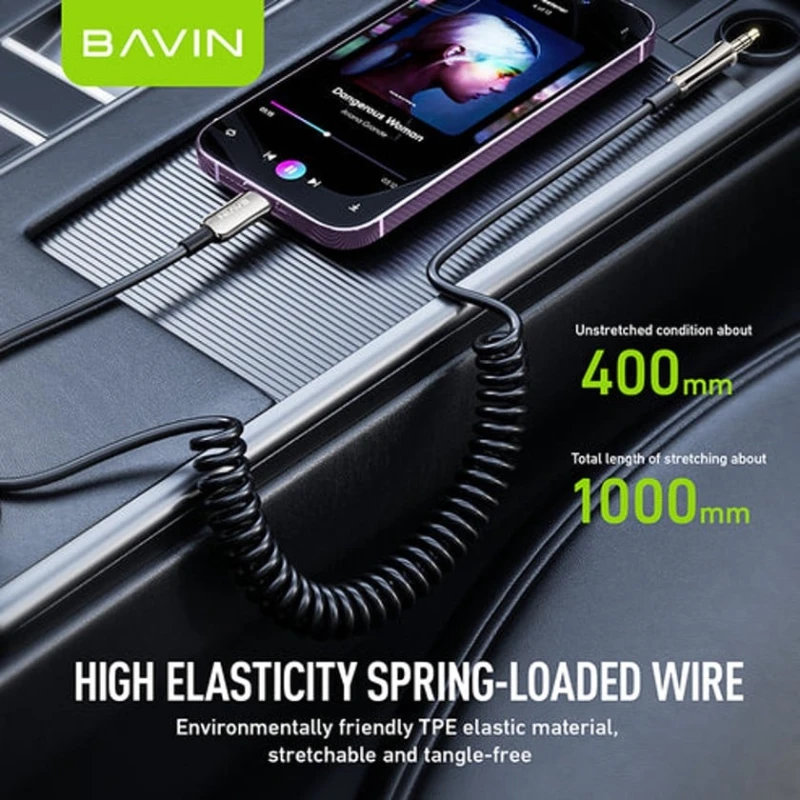 Аудиокабель Bavin AUX38 3.5mm To Lightning Аудиокабель Bavin AUX38 3.5mm To Lightning