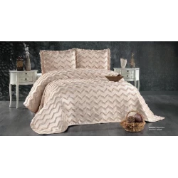 Набор с наволочками Guzide Delfin Pike GZ9, покрывало 260х260 см, наволочки 50х70 см 2 шт, двуспальный, розовый