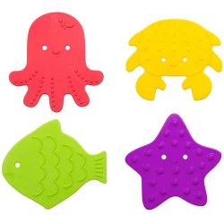 Мини-коврики для ванной Roxy Kids RBM-010-4, 4 шт, разноцветные